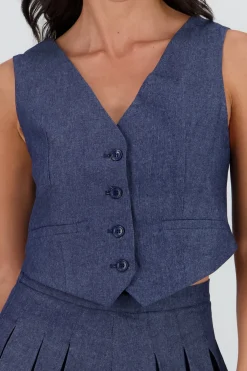 Chaleco sastre denim