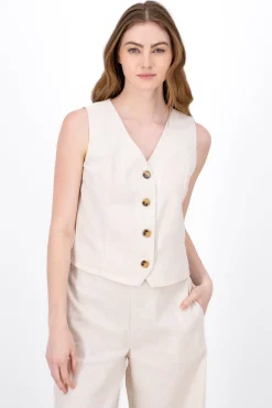 Chaleco Sastre Lino C/Botones Hypsters