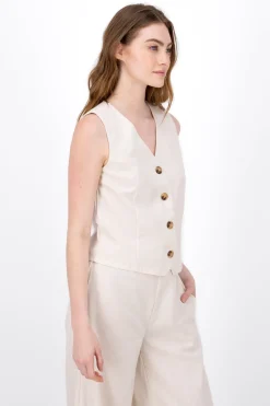 Chaleco Sastre Lino C/Botones Hypsters