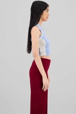 Chaleco tejido detalle contraste