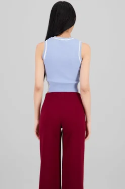 Chaleco tejido detalle contraste