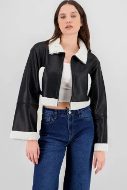 Chamarra aviador con borrego