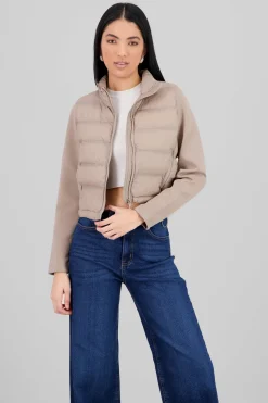 Chamarra capitonada crop