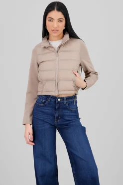 Chamarra capitonada crop