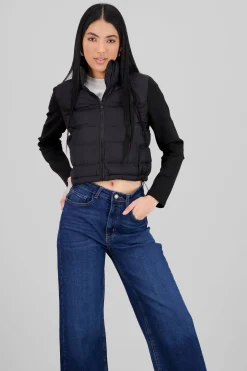 Chamarra capitonada crop