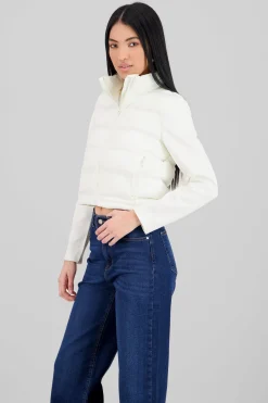 Chamarra capitonada crop