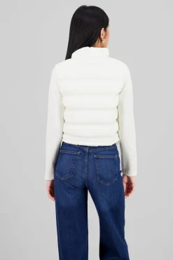 Chamarra capitonada crop