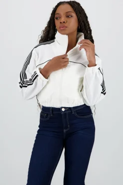 Chamarra nylon lineas costados