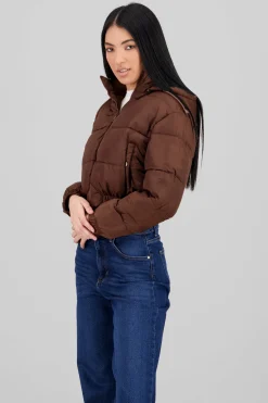 Chamarra puffer gorro