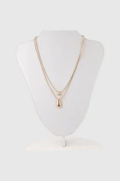 Collar 2 Capas Gota Metal