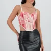 Corset copas estampado marmol