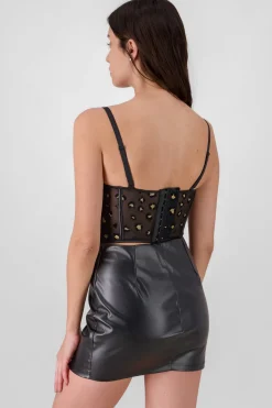 Corset mesh animal print