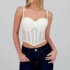 Corset varillas detalle plisado copas