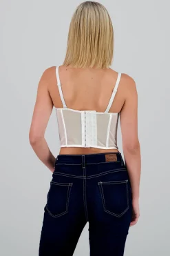Corset varillas detalle plisado copas