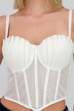 Corset varillas detalle plisado copas
