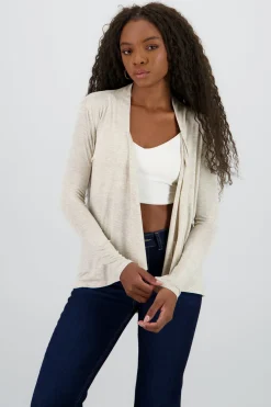 Cárdigan Corto Caída Cascada Manga Larga