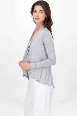 Cárdigan Corto Caída Cascada Manga Larga