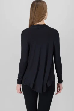 Cárdigan Corto Caída Cascada Manga Larga