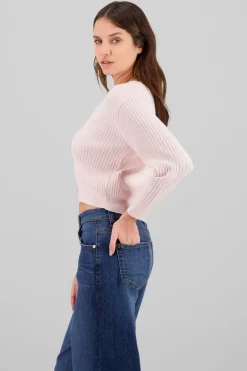 Cárdigan tejido acanalado botones