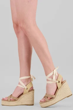 Cuña tiras cruzadas lace up