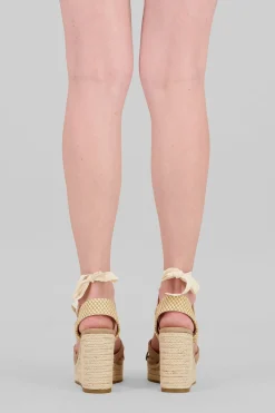 Cuña tiras cruzadas lace up