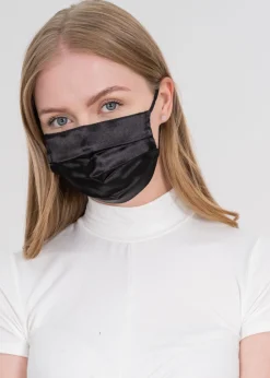 Cubreboca plisado satín