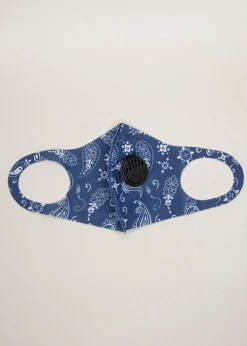 Cubreboca tela filtro paisley