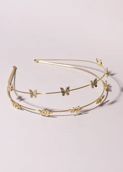 Diadema doble mariposas