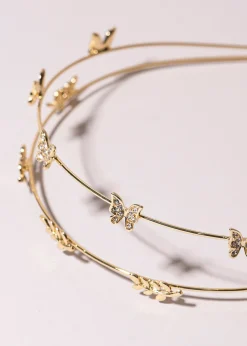 Diadema doble mariposas