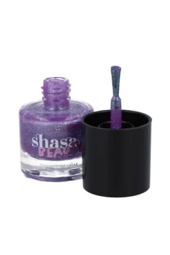 Esmalte de uñas morado glitter 10 ml