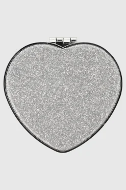 Espejo compacto corazón glitter