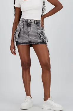 Falda cargo 2 bolsas con argollas