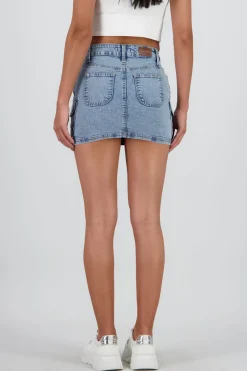 Falda cargo 2 bolsas con pinzas