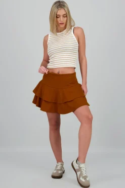 Falda Doble Olan Pretina Ancha