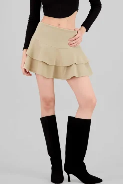 Falda Doble Olan Pretina Ancha