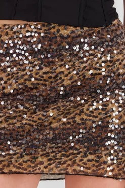 Falda lentejuela de animal print