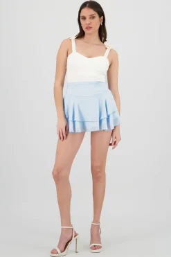 Falda mini chiffon doble olan Hypsters