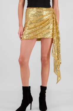 Falda mini lentejuelas detalle estola