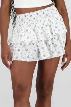 Falda mini olanes con textura