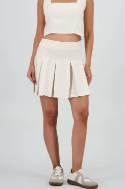 falda mini pretina ancha tablas