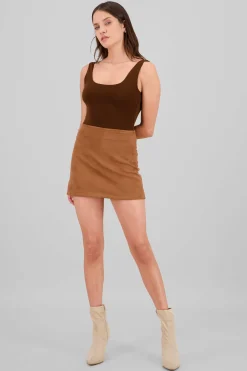 Falda mini suede lisa