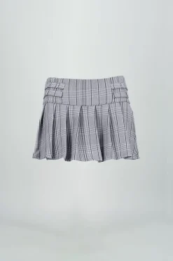Falda mini tableada cuadros