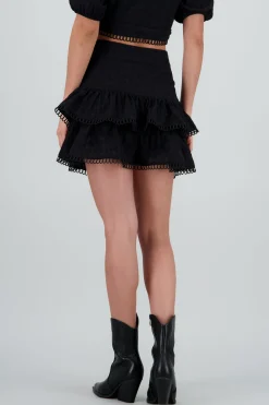 Falda mini textura olanes