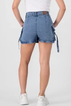 Falda Short 2 Bolsas Con Tiras