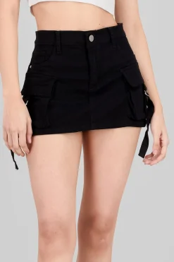 Falda Short 2 Bolsas Con Tiras