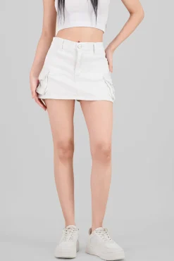 Falda short cargo 2 bolsas parche