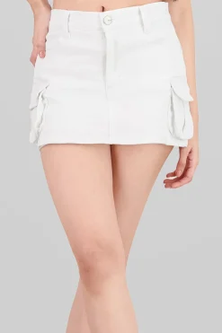 Falda short cargo 2 bolsas parche