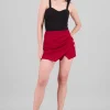 Falda short corte asimetrico pret ancha hypsters