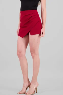 Falda short corte asimetrico pret ancha hypsters