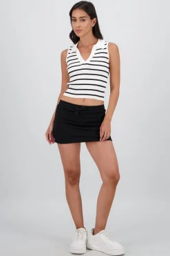 Falda short de tacto suave liso